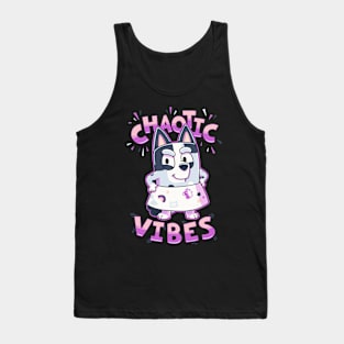 Chaotic Vibes Muffin Heeler // Bingo Bandit Chilli Stripe Tank Top